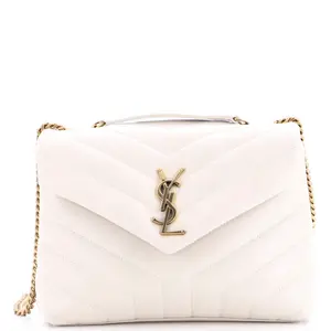 Pre-owned Yves Saint Laurent Leather Shoulder Bags Saint Laurent Loulou Shoulder Bag Matelasse Chevron Small by Rebag