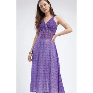 Purple Printed Kurti