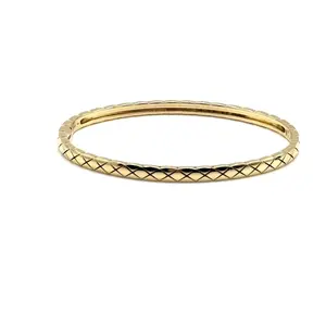Pre-owned CALUXJ Chanel COCO CRUSH BRACELET Quilted motif, mini version, 18K yellow gold