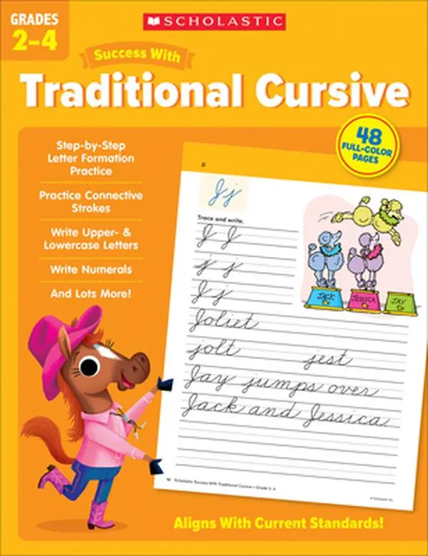 Scholastic Success with Traditional Cursive Grades 2-4 Workbook -- Scholastic Teaching Resources - Paperback