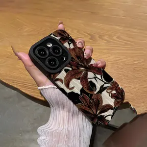 Floral Pattern Phone Case, Anti-drop Phone Protector Cover, Phone Accessories Compatible with iPhone 16 15 14 13 12 11
