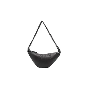 Unisex Soft Grain Medium Croissant Bag "DARK CHOCOLATE" BG0001 LL0018 BR490