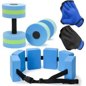 Water Dumbbells Set, Water Aerobics Exercise Foam Dumbbells Pool Resistance Water Fitness Equipment for Weight Loss