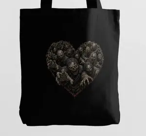 Zombie Heart Tote Bag - Bold Design for Everyday Use Durable Spacious Perfect for Fans of Unique Accessories Compact Versatile Practical