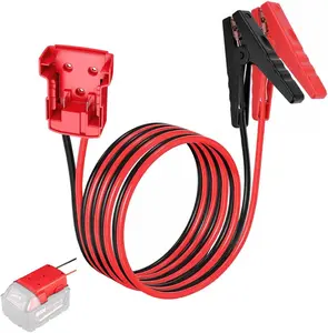 umper Cable Clamps Compatible with Mil.waukee M18, Silicone wire 6FT 8AWG Cable,18V Battery Jumper Starter for Mid-Size Cars Light Trucks Car Jump Starting Using Tool, 392 ℉ (200℃)