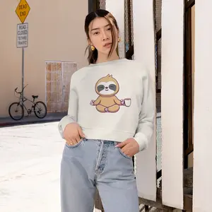 Sloth Cropped Fleece Pullover