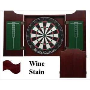 212 MAIN Game Room Wine Cabinet - Finger-Jointed MDF Wood, Official Size Dart Game Compatible, Decorative Panels, Scoreboard-Equipped Doors
