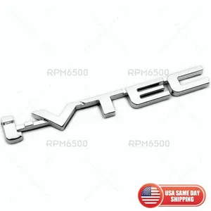 For Honda i-VTEC VTEC Logo Emblem Badge JDM Nameplate Sport Silver Chrome