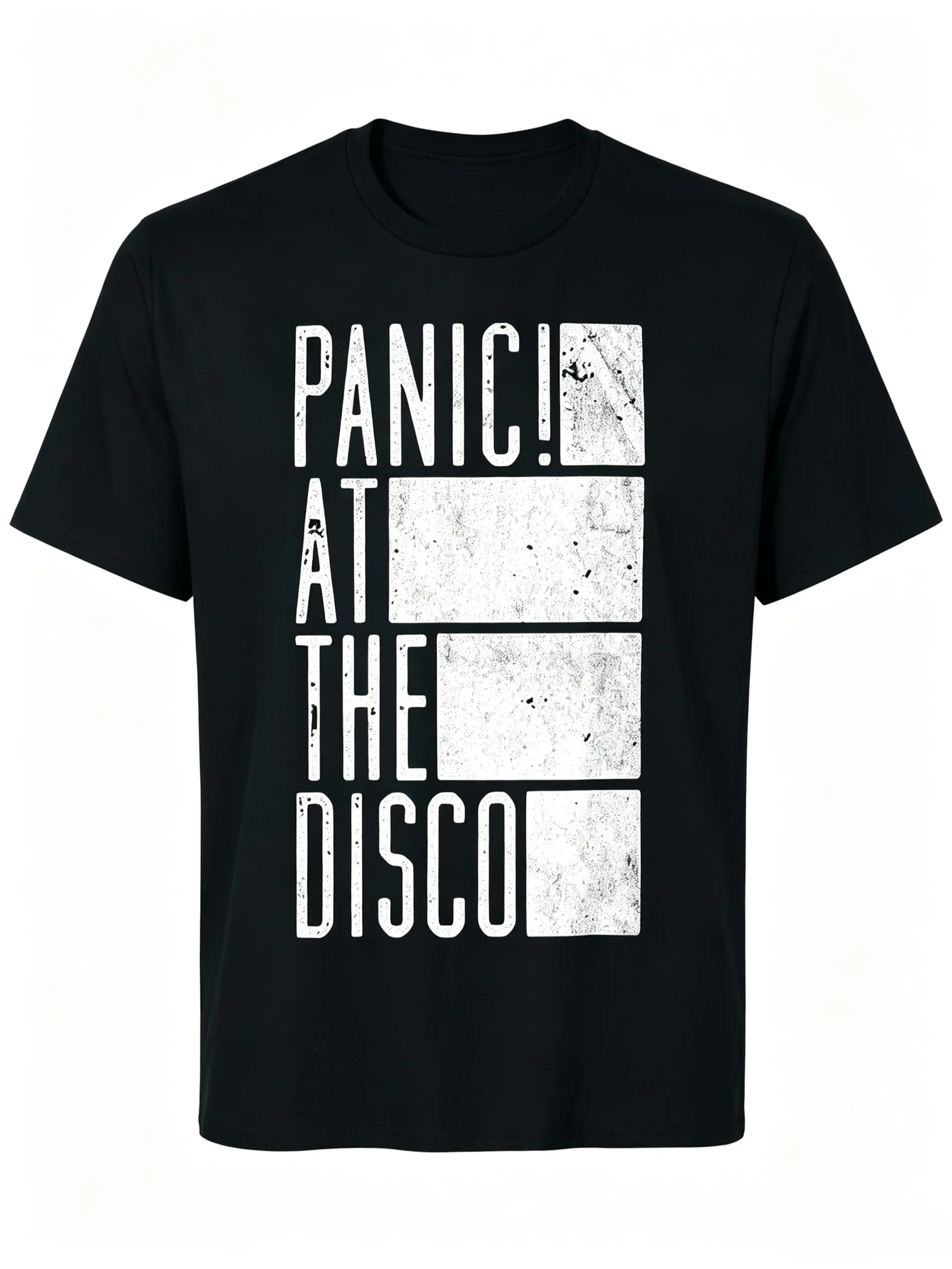 Panic at The Disco White Bars T-Shirt Official Band Merch Unisex Soft Cotton Tee Vintage Rock Concert Graphic Top Casual Streetwear Gift for Fans