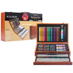 142 painting sets, hand drawn graffiti markers, colored drawing pencils, for art professionals, pencil and crayon sets, beautifully packaged, perfect for gift giving/personal use