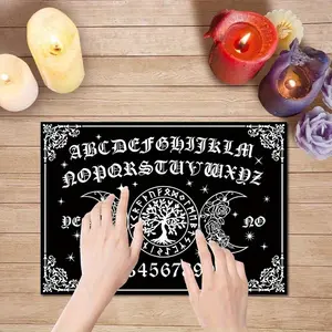 Wooden Life Tree Moon Pendulum Divination Board Set, Talking Board with Philosophical Info, Wiccan Altar Supplies, Mystical Decor