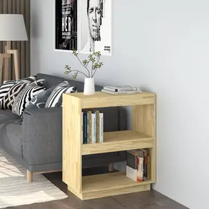 Book Cabinet 23.6"x13.8"x28" Solid Wood Pine