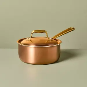 2.1qt 7" 2pc Stainless Steel Sauce Pan Copper - Hearth & Hand with Magnolia