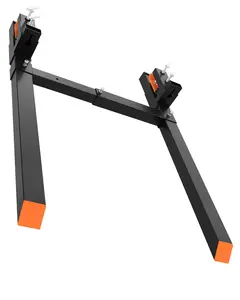 GARVEE 60" Clamp On Pallet Forks with 2000LBS Heavy Duty Quick Attach Bucket Fork, 45" x 1.9" Fork Length, Adjustable Stabilizer Bar for Tractor Loader Skid Steer, Black