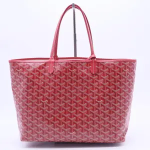 Pre-owned Goyard Leather Tote Bags Goyardine Saint Louis PM Red B20158