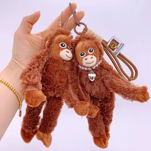 20cm Cute Little Monkey Pendant Plush Doll Animal Hanging Plushies Doll Bag Pendant Soft Stuffed Backpack Keychain