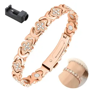 Copper Bracelets for Women, Pure Copper Magnetic Bracelet with 3500 Gauss Effective Magnets SpringStatements