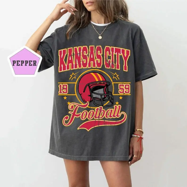 Comfort Colors Kansas City Football Shirt Heart of America Football Club Tee Vintage Game Day Fan Gift Classic Sports Apparel