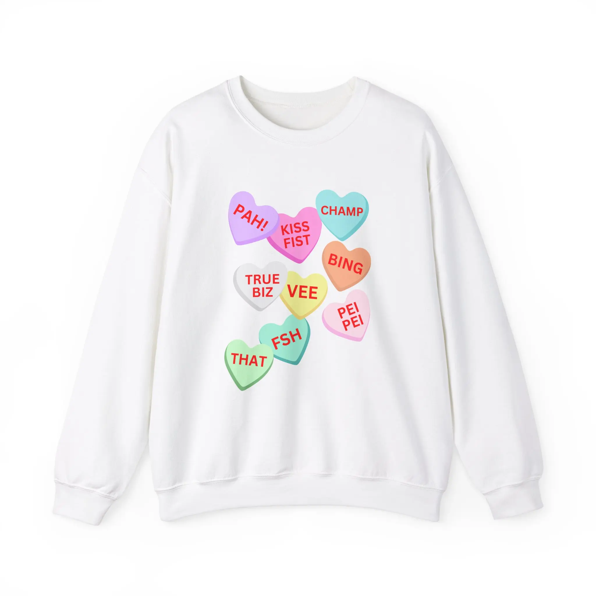 Valentines Candy Hearts Unisex Heavy Blend™ Crewneck Sweatshirt