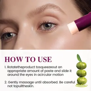 10g Eye Cream Calcium Enriched Stick, Eye Brightener, Improves Dry Skin Around Eyes, Brighter & More Vibrant, Suitable for All Skins, Portable Skincare