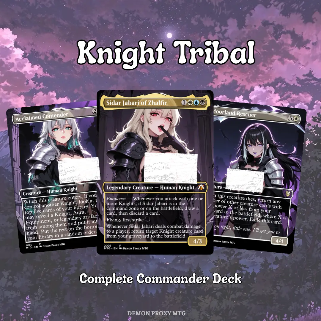 MTG Proxy 100+ Card Commander Deck – Knight Tribal | Noble Fantasy ...