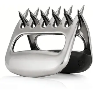 Meat Shredder Claws for Pulled Pork & Chicken, 304 Stainless Steel Claws with Plastic Handle, Heat-Resistant BBQ Meat Claws, Dishwasher Safe, for Grilling,  &  Kitchen