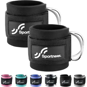 Ankle Strap for Cable Machine Women: Cable Kick Back Ankle Straps Sportneer Adjustable Ankle Straps Pair for Leg Extensions, Booty Hip Abductors, Kickbacks, Glute Workouts in Home and Gym