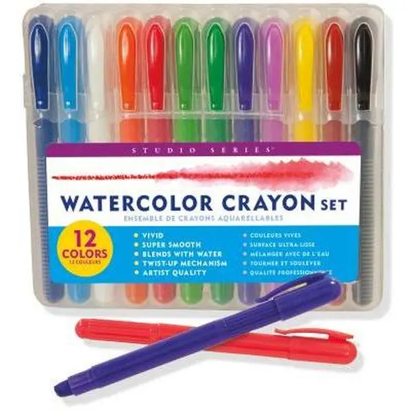 Studio Series Watercolor Crayon - Includes Peter Pauper Press English Materials, Other Merch