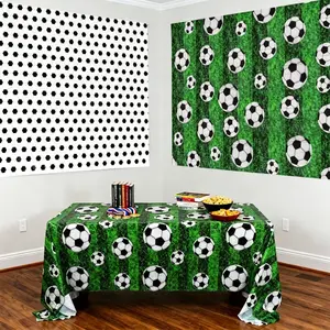 2026 football-themed party decoration, background wall arrangement, new football-themed party supplies PE, background fabric for fan club layout