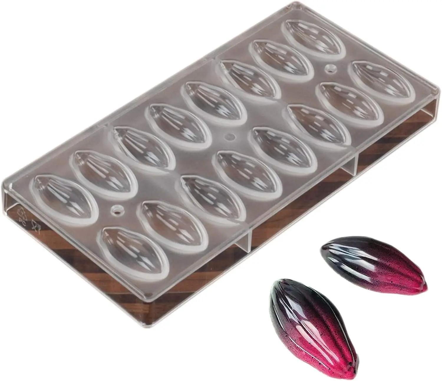 Clear Hard Polycarbonate Plastic Chocolate Mold DIY Candy Mould Bakeware Pastry Baking Tools