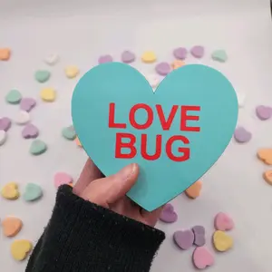 Conversation Heart Box - 3D Printed Design for Valentines Day Gift, Featuring Pink Heart Shape & "BESTIE" or Gen Z Sayings