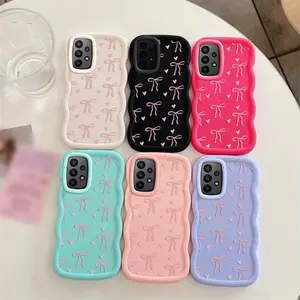 Shockproof Anti-Slip Durable Anime Heart Bow Phone Case Compatible with Samsung Galaxy A23/A23 5G/A32/A33 5G/A52/A52 5G/A52s 5G/A53 5G/A73 5G