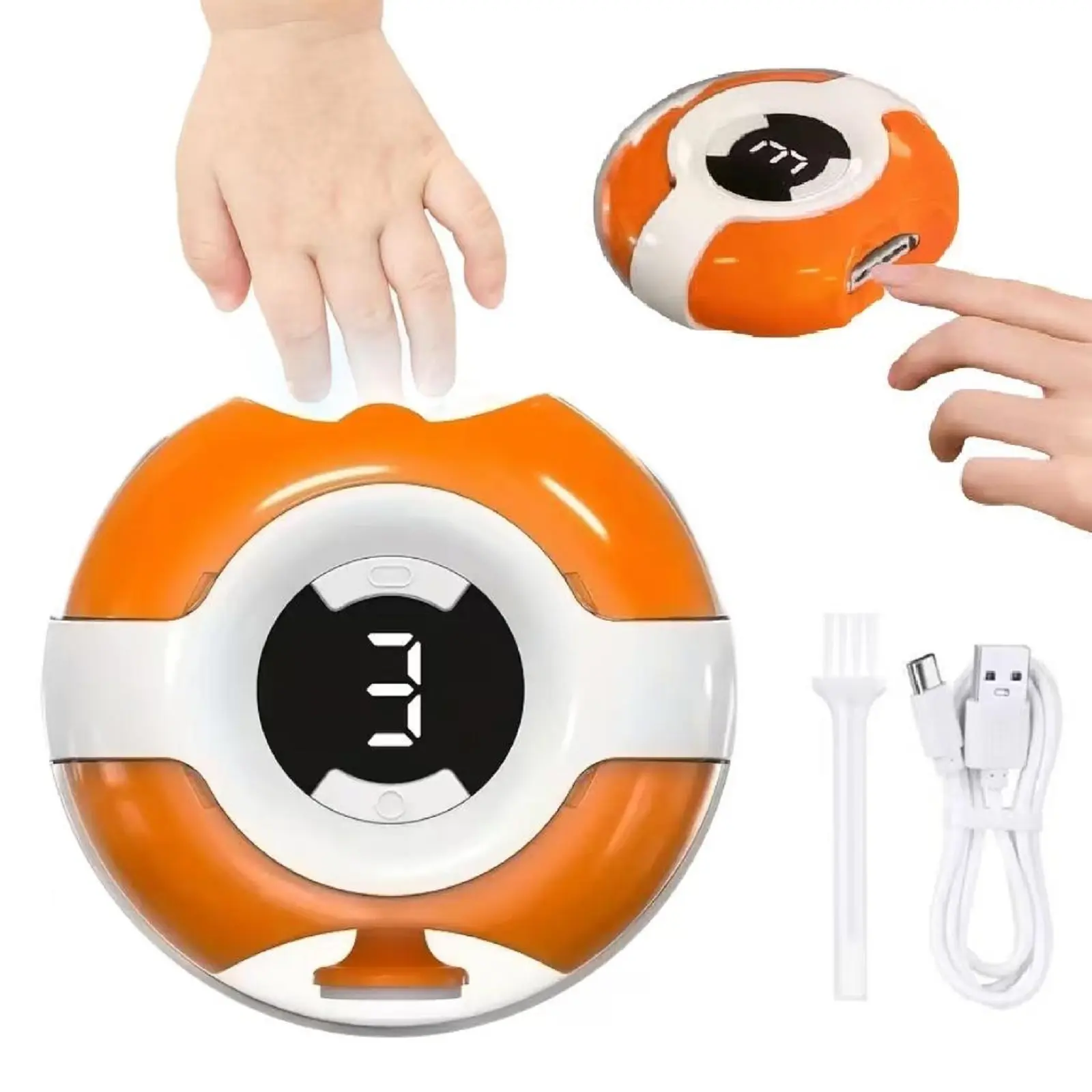 Portable Rechargeable Electric Nail Clippers with Three-Speed Adjustment Lighting Trimming and Polishing for Infants  Adults and the Elderly Safe and Versatile Care Tool