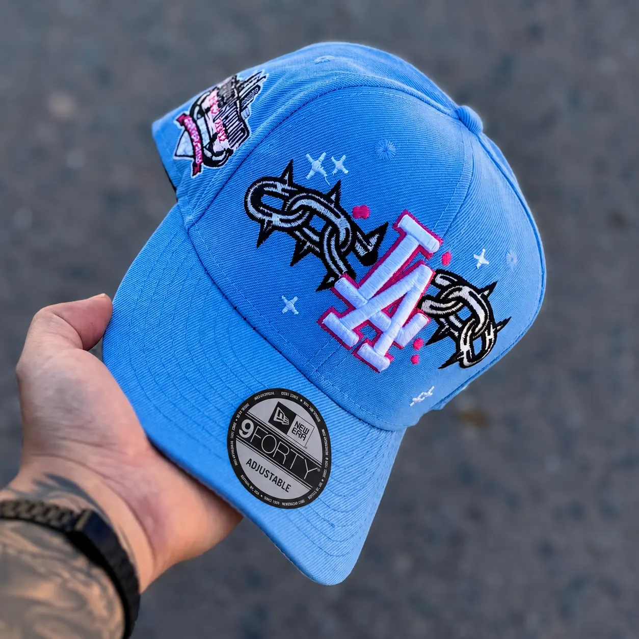 MLB Baseball Snapback Cap 59FIFTY Style – NY Yankees LA Dodgers Anniversary Patch, Unisex Flat Brim Sports Hat, High-Profile Streetwear Headwear, Classic Collectible Fashion, Multi-Color