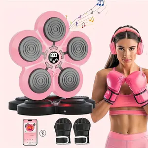 Pro Boxing Trainer Kit - Advanced Wall Target with Gloves, Music Boxing Machine for Speed, Timing, Reflex Improvement, Fitness Workout, and Hand-Eye Coordination Enhancement