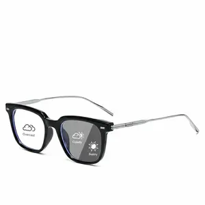 Lyrasses 2.0Horizontal line Black Square Eyeglasses | Anti-Blue Light & Anti-Eye Fatigue | Blue Light Blocking Lens | Trendy Unisex Fashion Frame | Lightweight Daily Wear | Perfect Gift Choice