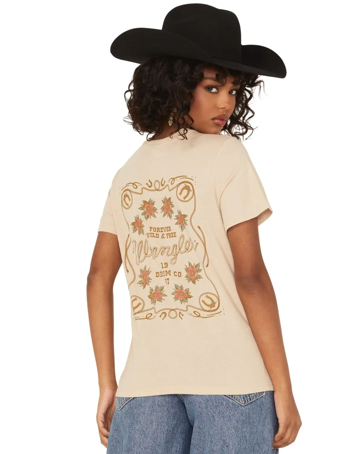Wrangler Women's Women'S Logo Flower Short Sleeve Graphic Tee - 112365137