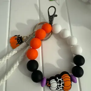 Halloween Beaded Wristlet Keychain - Perfect Gift for the Holidays - Gifts
