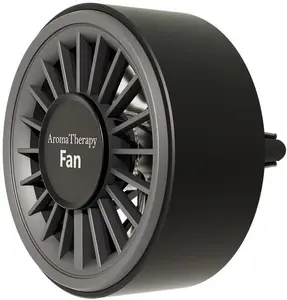 USB Car Air Freshener Fan with Vent Clip, 360° Rotation Adjustable Wind Speed Fragrance Diffuser, Quiet Auto Odor Eliminator, Car Interior Accessories for Vehicle Truck SUV (Dark Grey)