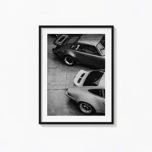 Porsche 911 Print, Vintage Porsche Rear View Black and White Wall Art, Vintage Print, Photography Prints, Museum Quality Photo Art Print