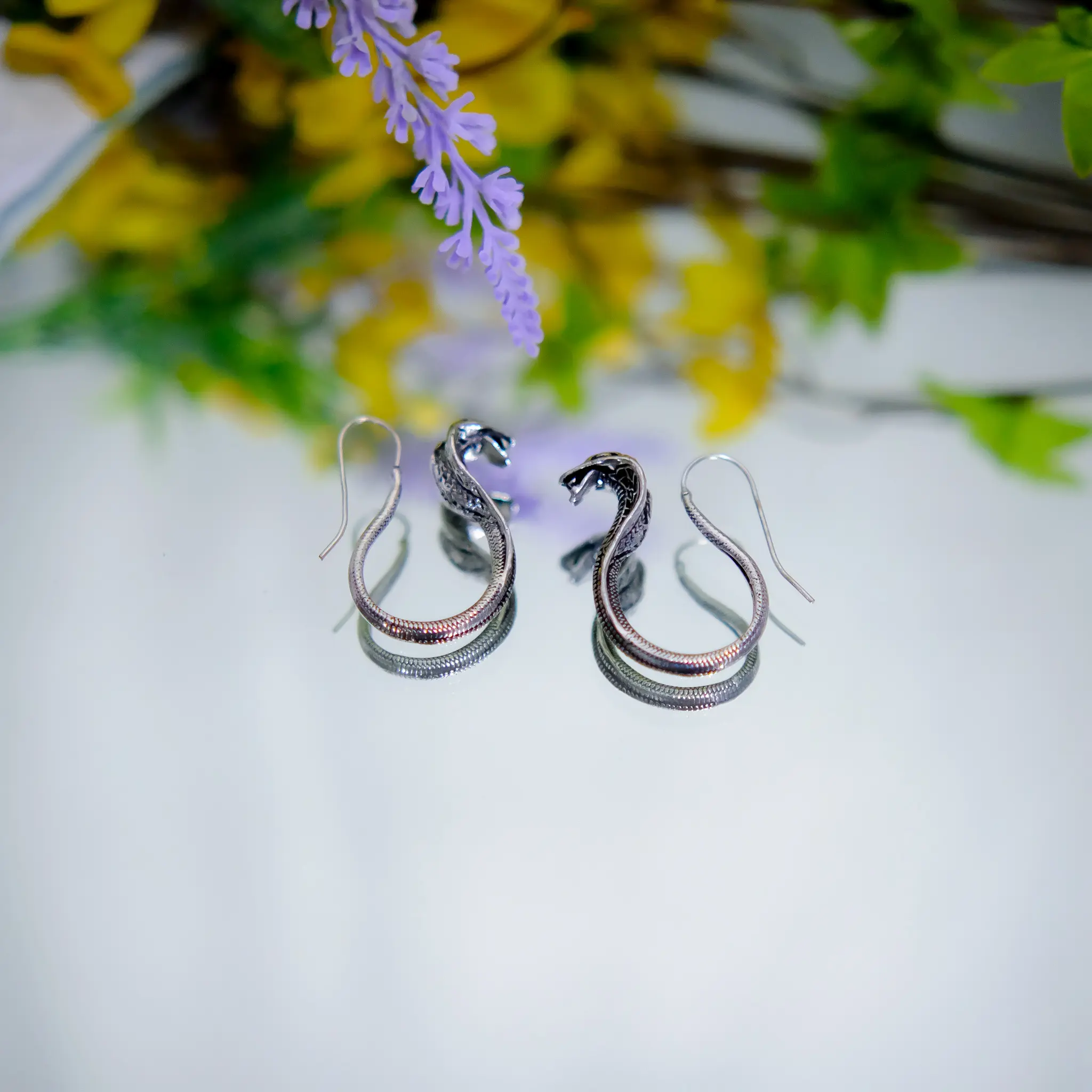 Witchy Boho Style Earring, Snake Design, Bohemian Hippie Jewelry, Gift for Her, Gypsy Earring, Hippie Accessories, Whimsical Jewelry, Vintage Accessories