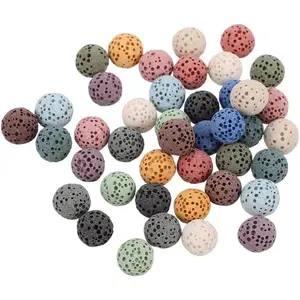42pcs Natural Volcanic Stone Aromatherapy Diffuser Beads for Car Home Office Essential Fragrance Easy to Use Versatile Air Freshening Jewelry for Women