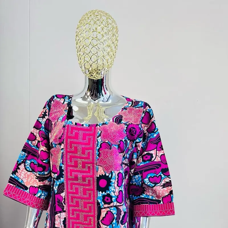 Elegant Ankara design with stone design Womenswear Dress