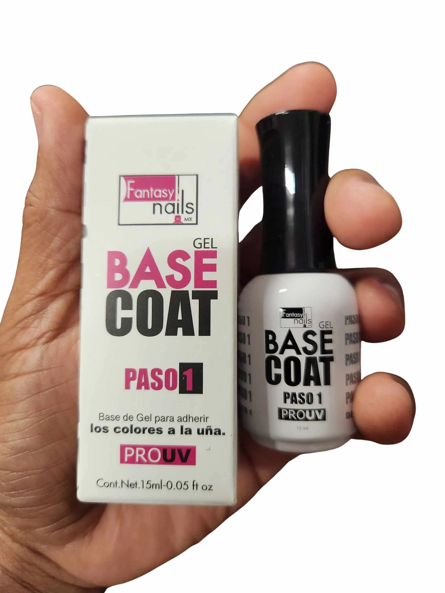Fantasy Nails 15ml Brush-On Base Coat, UV Nail Gel Polish - Strong Hold Foundation for Flawless Cuticles Manicure (Beauty & Personal Care), Nail Polish, Glossy
