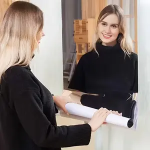 DIY Mirror Wall Stickers – 19.69"x78.74" PET Self-Adhesive, Breakproof & Removable – Works on Any Smooth Surface: Glass, Tiles, Cabinets – Instant Modern Look for Creative Home Decor