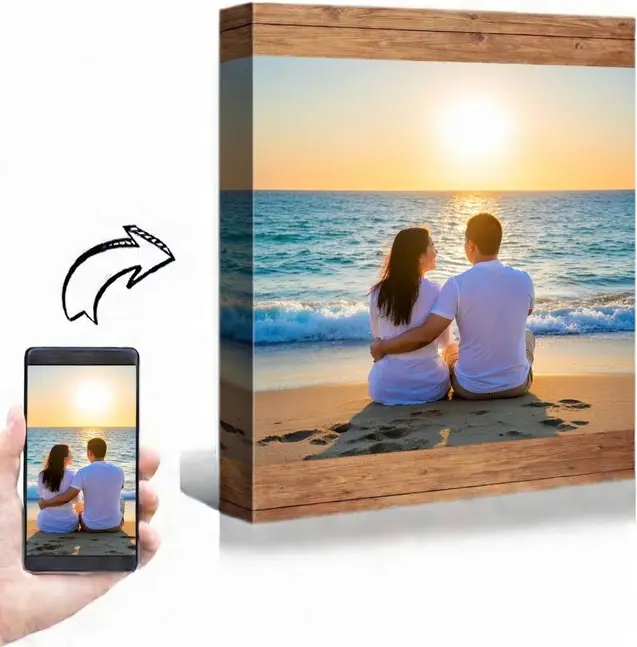 Customizable Family Photo Print Wall Decor, High Resolution Personalized Canvas Wall Art, Custom Gifts for Home Bedroom Living Room Decoration, Send Photos via Message After Order, Custom Art Prints, Photographic Prints