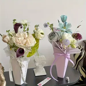 10 Pack Multicolor Handmade-Style DIY Flower Box & Gift Packaging - & Flower Paper Bouquet Boxes Suitable for Mother's Day, Teacher Gifts, Florist Use - DIY Craft Gift Boxes