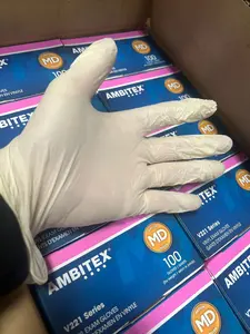 V221 Medium Size Powder-Free Vinyl Gloves - 100 / CT
