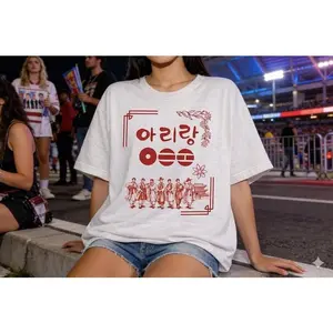 Arirang World Tour T-Shirt, K-Pop Hanbok Culture fan Graphic Tee Concert Fan Shirt, Friend Gift