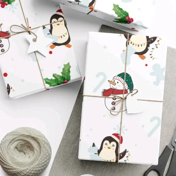 Penguin Christmas Wrapping Paper